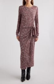 Isabel Marant Étoile Lisy Abstract Print Long Sleeve Midi Dress at Nordstrom