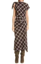 Isabel Marant Étoile Naerys Plaid Asymmetric Dress at Nordstrom