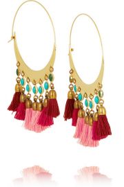 Isabel Marant  Gold-plated beaded hoop earrings at Net A Porter