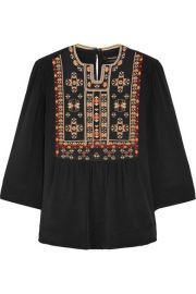 Isabel Marant  Roma embroidered silk blouse at Net A Porter