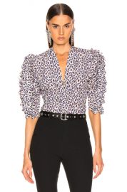 Isabel Marant Andora Top in Blue   FWRD at Forward