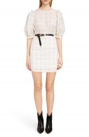 Isabel Marant Check Print Organza Dress   Nordstrom at Nordstrom