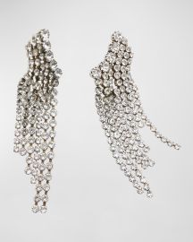 Isabel Marant Crystal embellished fringe earrings at Neiman Marcus