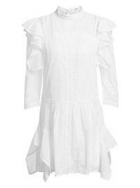 Isabel Marant Etoile - Alba Long-Sleeve Ruffle Shift Dress at Saks Fifth Avenue