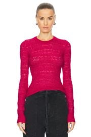 Isabel Marant Etoile Acia Sweater in Raspberry at Revolve