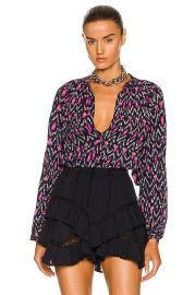 Isabel Marant Etoile Aurora Top in Faded Night  FWRD at Forward