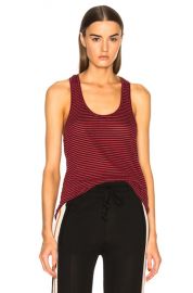 Isabel Marant Etoile Avien Striped Linen Tank in Red   FWRD at Forward