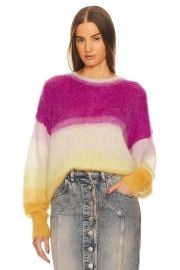 Isabel Marant Etoile Drussell Sweater In Fuchsia Yellow at Revolve