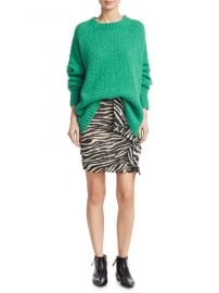 Isabel Marant Etoile Gerene Zebra Print Ruched Mini Skirt at Saks Fifth Avenue