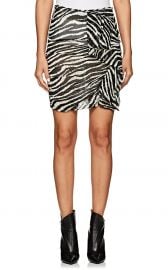 Isabel Marant Etoile Jerine Zebra-Print Chiffon Miniskirt at Barneys