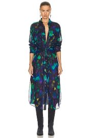 Isabel Marant Etoile Nesly Dress in Blue Green FWRD at FWRD