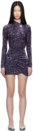 Isabel Marant Etoile Purple Havana Minidress at ssense