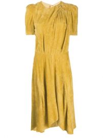 Isabel Marant Fanao Ruched Velvet Dress - Farfetch at Farfetch