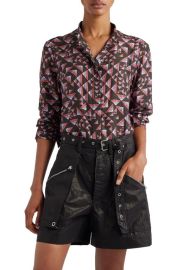 Isabel Marant Ilda Abstract Print Button-Up Shirt at Nordstrom