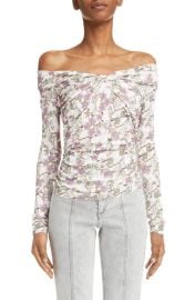 Isabel Marant Jiler Abstract Print Off the Shoulder Top at Nordstrom