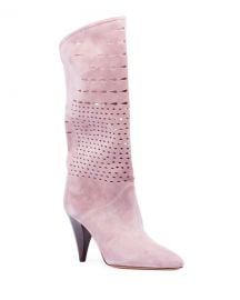 Isabel Marant Lurrey Cutout Suede Knee Boots at Neiman Marcus