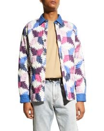 Isabel Marant Menx27s Hendery Patchwork Quilt Shirt Jacket at Neiman Marcus