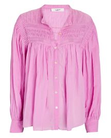 Isabel Marant Plalia Pleated Cotton Blouse at Intermix