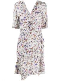 abstract-print ruched dress at Farfetch