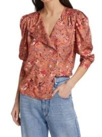 Isabel Marant toile Benson Printed Long Sleeve Top on SALE at Saks Off 5th