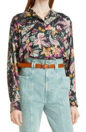 Isabel Marant toile Catchell Floral Print Jacquard Long Sleeve Blouse at Nordstrom