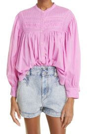 Isabel Marant toile Plalia Pintuck Cotton Blouse at Nordstrom