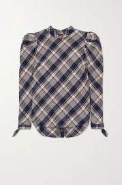 Isabel checked cotton-blend poplin top at Net A Porter