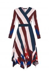 isabella asymmetrical wrap dress