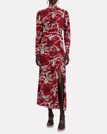 Isabella Floral Silk High Neck Dress at Intermix