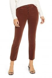 Isabelle Straight Corduroy Jeans in Dusty Auburn by AG at Nordstrom Rack