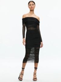 Isadola Midi Dress In Black Alice Olivia at Alice + Olivia