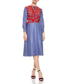 Isadora Mixed-Print Midi Dress at Bloomingdales