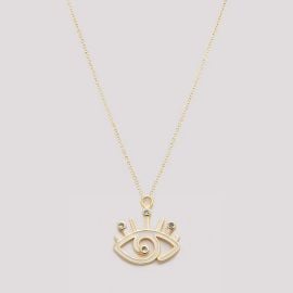 Isis Evil Eye Charm Necklace by Bonheur  at Bonheur Jewelry