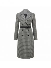 Isla Belted Check Coat at Ever New