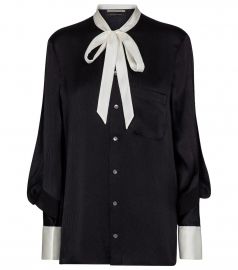 Isleham hammered-satin blouse at Mytheresa