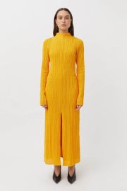 Isola Long Sleeve Maxi Dress in Clementine Yellow - CampM CAMILLA AND MARC Official at Camilla and Marc