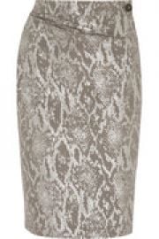 Isolation metallic snake-jacquard skirt at The Outnet