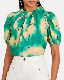 Isolda Tie-Dye Silk Blouse at Intermix