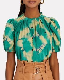 Isolda Tie-Dye Silk Blouse at Intermix