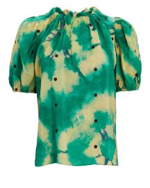 Isolda Tie-Dye Silk Blouse at Intermix