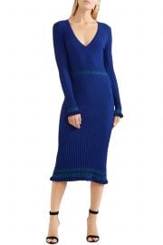 Isolde ribbed-knit midi dress at The Outnet