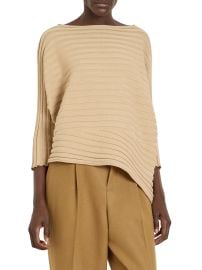Issey Miyake Draped Rib-Knit Cotton-Cashmere Top | Saks Fifth Avenue at Saks Fifth Avenue