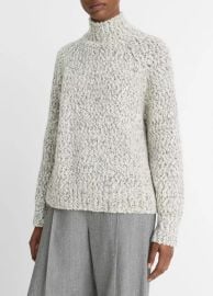 Italian Marled Wool-Blend Turtleneck Sweater in Turtleneck at Vince