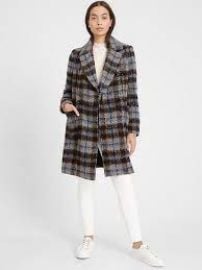 Italian Plaid Topcoat at Banana Republic