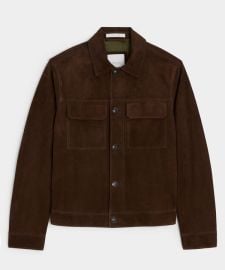 Italian Suede Worker Jacket in Dark Brown - Todd Snyder at Todd Snyder
