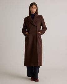 Italian Wool Tailored Long Coat at Quince