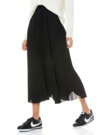 Iva Pleated Midi Skirt In Black Alice And Olivia at Alice + Olivia