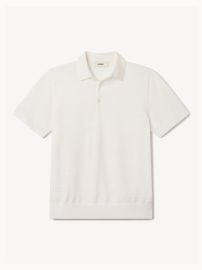 Ivory Avalon Knit Polo at Buck Mason
