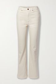 Ivory Danielle high-rise straight-leg jeans KHAITE NET-A-PORTER at Net a Porter