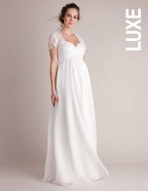  Ivory Silk & Lace Maternity Wedding Gown at Seraphine